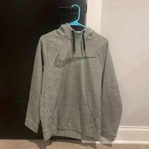 Gray Nike swoosh hoodie size small